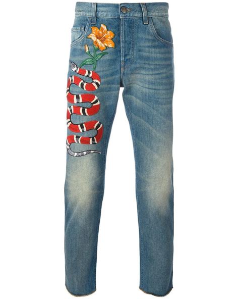 jeans serpente gucci|gucci jeans net a porter.